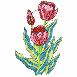 Flowers And Tree Embroidery Design 1 Flowers And Tree Embroidery Design 1